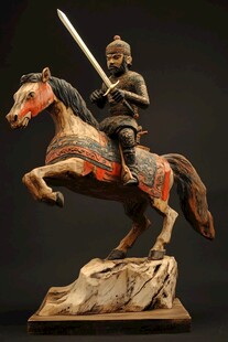 骑马武士木俑