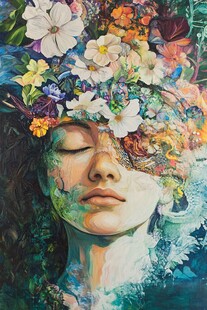 丙烯画人物