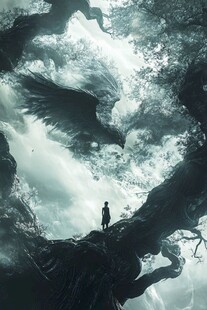 唯美风景参天大树