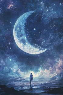 蓝月夜梦幻唯美奇幻