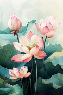 3d荷花背景