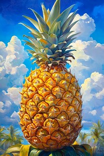 金钻凤梨插画