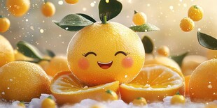 开心表情水果