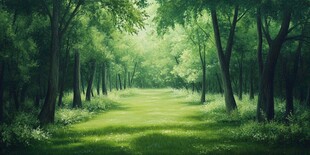 绿色治愈系森林草地