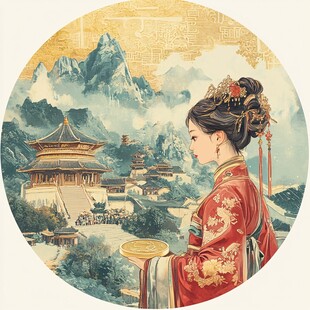 团扇画大清后宫