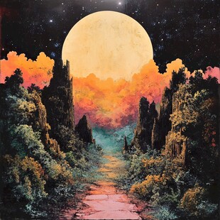 金光万丈美术绘画