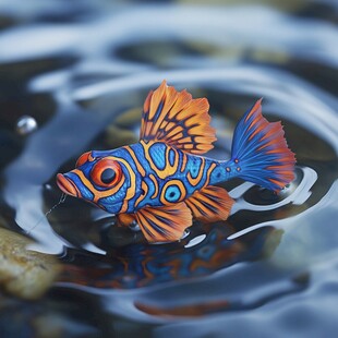 水波纹中的金鱼