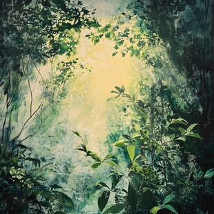 深林插画