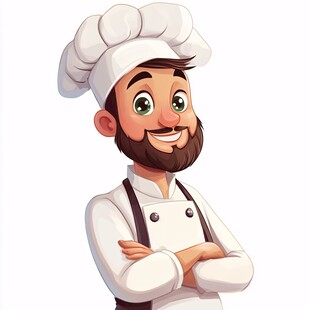 开心男厨师头像