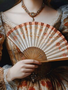 欧式宫廷执扇
