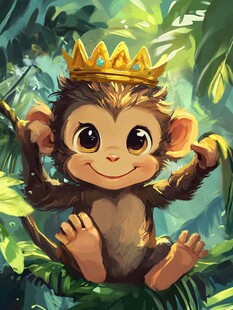 戴皇冠的小猴
