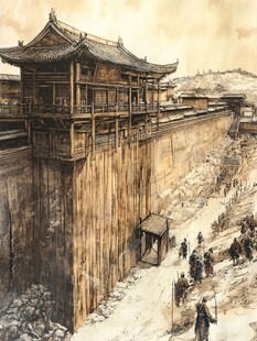 大境门插画