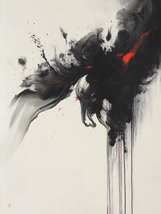 大气泼墨禅意挂画