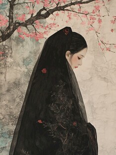 古风人物装饰画原图