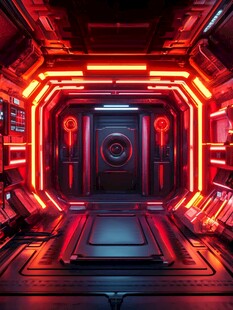 赛博朋克风格迎宾区