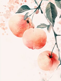 手绘水蜜桃壁纸