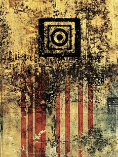 底纹怀旧风格无框画