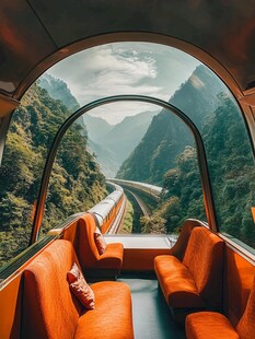 动车旅行风景