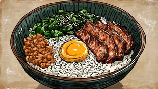 甏肉干饭插画