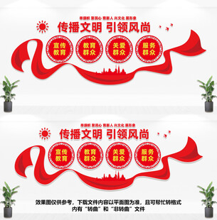 传播文明文化墙
