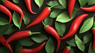 辣椒背景墙