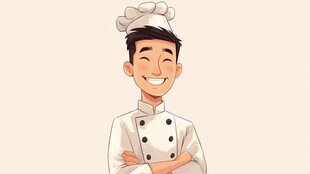 男厨师插画