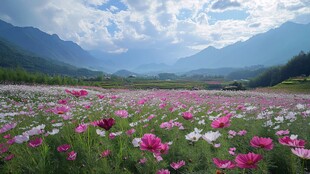 格桑花海全景