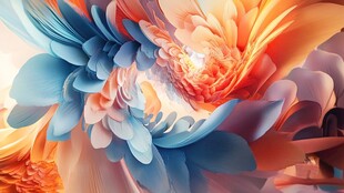 3d立体花卉牡丹