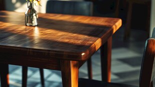 乌金木餐桌特写