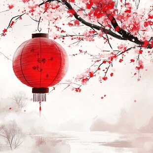 红灯笼插画