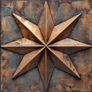 金属质感五角星