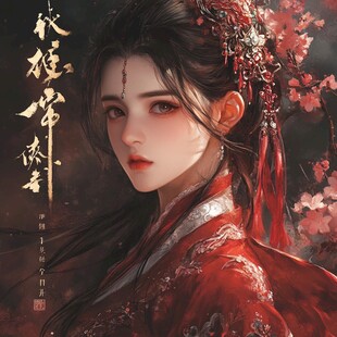 红衣少女设计古风