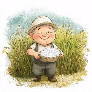 农民杂粮插画