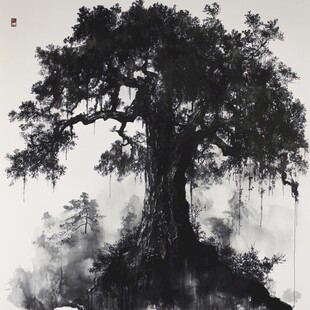 水墨大古树