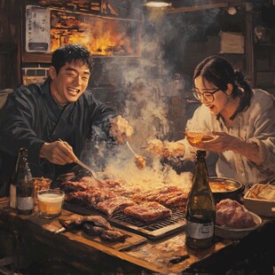 烤肉氛围图