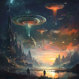 外星球幻想场景插画