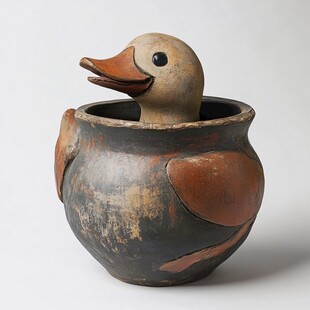 鸭形陶壶