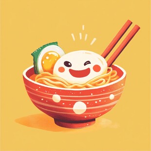 一碗面插画