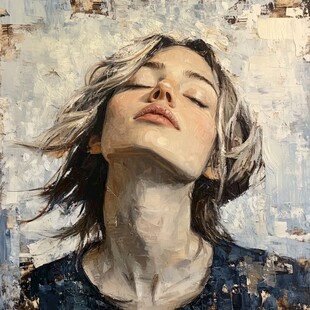 油画质地手绘人物