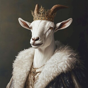 手绘山羊工作室装饰画