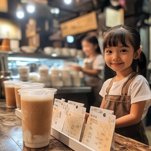 奶茶小女孩