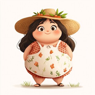 卡通创意胖妞