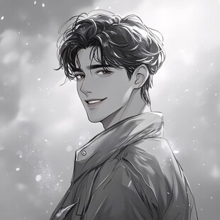男生头像插画