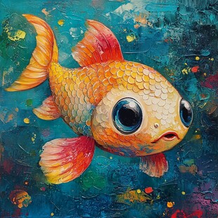 创意金鱼潮流插画