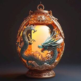 装饰龙纹灯