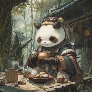 熊猫茶馆艺术设计