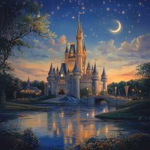 梦幻城堡插画