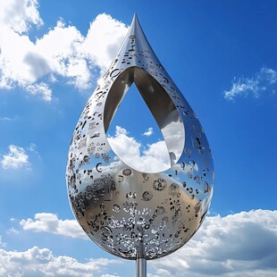 珍惜每一滴水雕塑