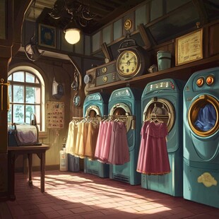 洗衣服插画