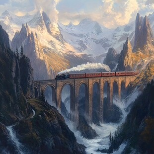 火车旅途风景